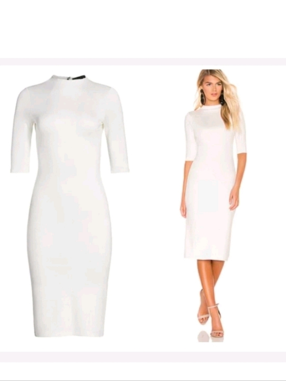 Alice + Olivia Delora Fitted Mock Neck Dress